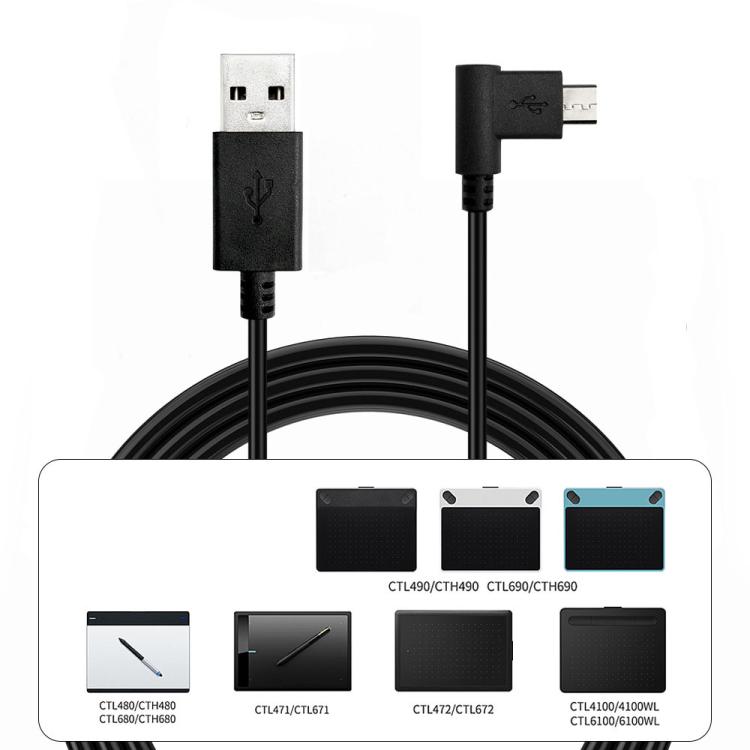 Saipomor Micro USB Cable Compatible With Wacom-Intuos CTL480 CTL490 CTL690 CTH480 CTH490 CTH680 CTH690 And Wacom-Bamboo CTL470 CTL471 CTL671 CTL680 CTH470 - View #4
