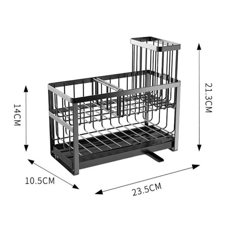 2-Tier Sponge Drying Rack Kitchen Sink Countertop Organizer Holder for ...