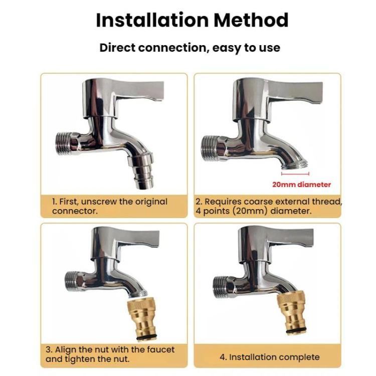 Internal Threaded Faucet 5pcs 4-point Internal Thread Aluminum Alloy Faucet Spout Hose Adapter ...