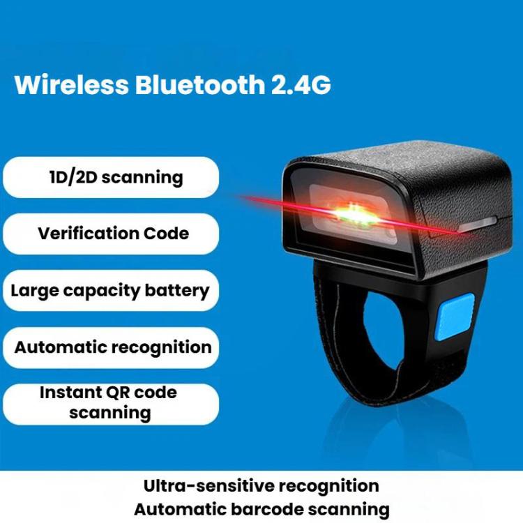 Z01D 2D Ring Bluetooth Scanner Mini Wireless Barcode Scanner For ...