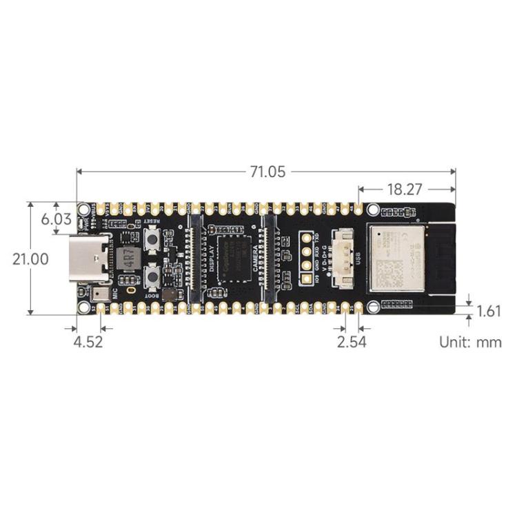 Waveshare ESP32-P4-Module – Dual-Core RISC-V MCU Met ESP32-C6, 2.4GHz Wi-Fi 6 & Bluetooth 5.3, 32MB PSRAM, 16MB Flash, H.264, MIPI-CSI/DSI