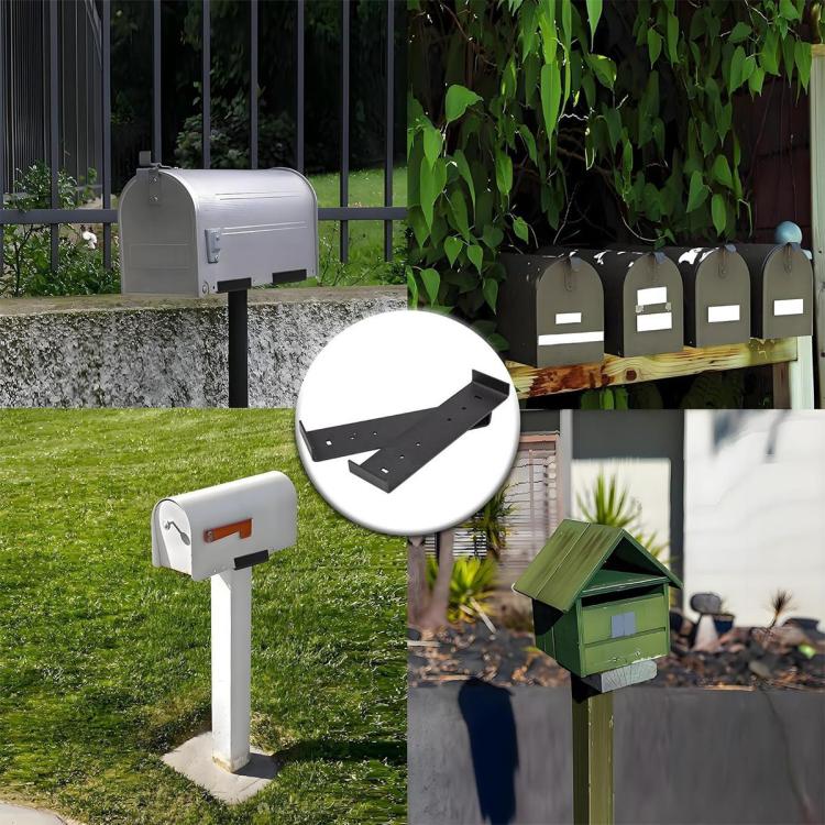 Heavy Iron Mailbox Mounting Bracket Supports Large Mailboxes Up To 8 ...