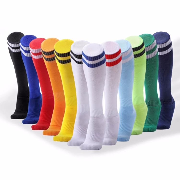 Medias Deportivas Por Encima De La Rodilla Para Hombre Y Mujer, Medias  Largas De Tubo A Rayas Para Fútbol, Negro, Blanco, Amarillo, Azul Y Verde -  Medias - AliExpress