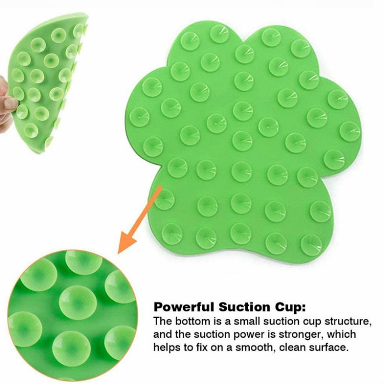 2 PCS Silicone Pet Licking Pad Slow Food Pad Dog Nursing Training(Green)