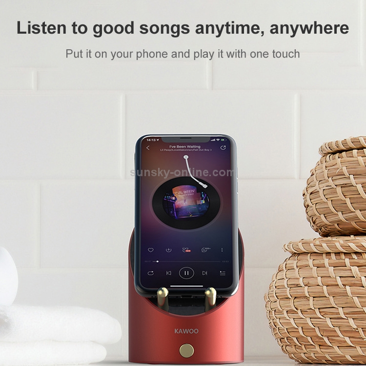 KAWOO Mini Portable Induction Metal Wireless Speaker, Support Bluetooth & Alarm Clock & Mobile Phone Bracket KAWOO Mini Portable Induction Metal Wireless Speaker, Support Bluetooth & Alarm Clock & Mobile Phone Bracket