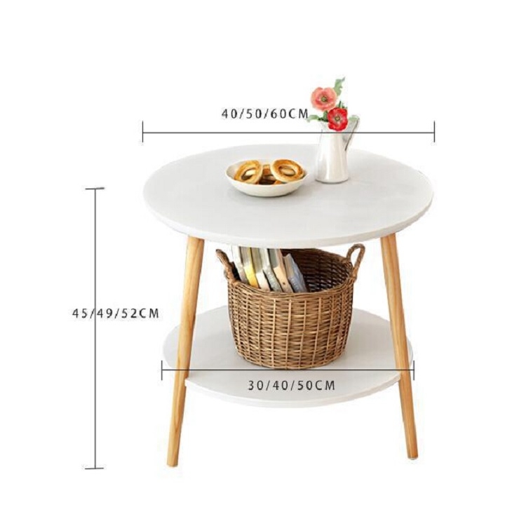 Creative Round Coffee Table Bedside, What Is The Standard Size Of A Round Coffee Table