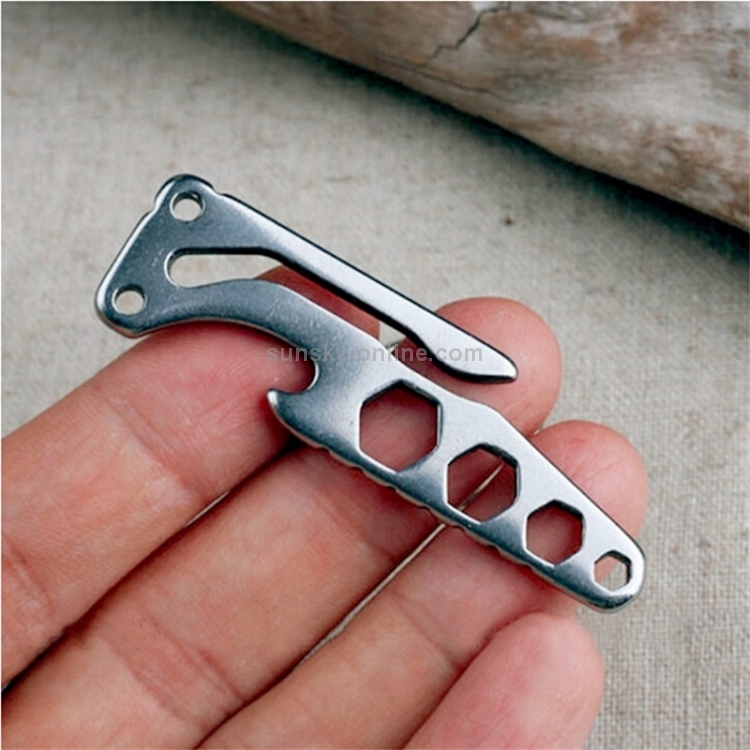 Multi-function Bottle Opener Keychain Outdoor Pocket Tool Pry Bar Hex ...