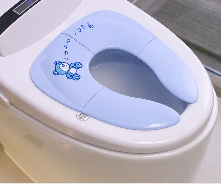 3 PCS Baby Travel Klapptöpfchensitz Tragbarer Toilettensitz Kindersitz  Urinalpot Stuhlkissen (blau)