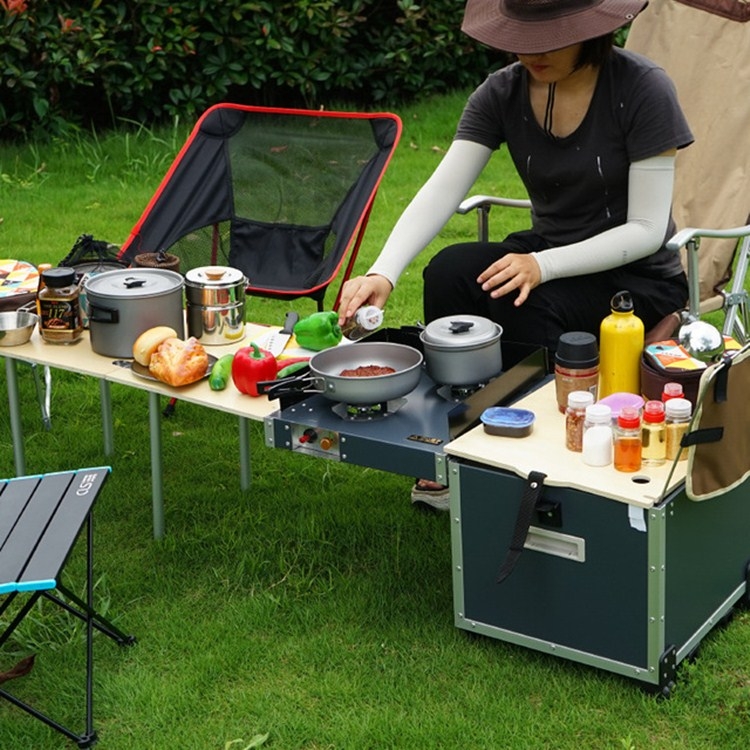 Outdoor Master Cook Station de cuisine portable Table pliante pour  barbecue, camping, pique-nique, jardin