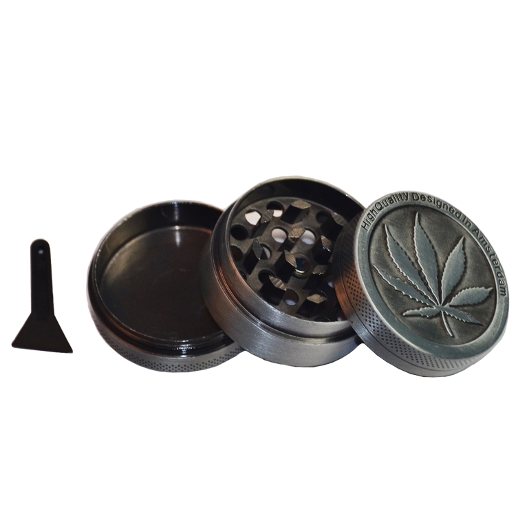 2 PCS Weed Grinder Metal Stainless Steel Maple leaf Type Herbal Herb ...