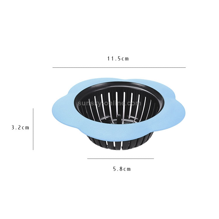 Crépine de réservoir d'eau de sortie Portable, filtre d'évier, Drain de sol,  Gadget de cuisine de salle de bains (bleu)