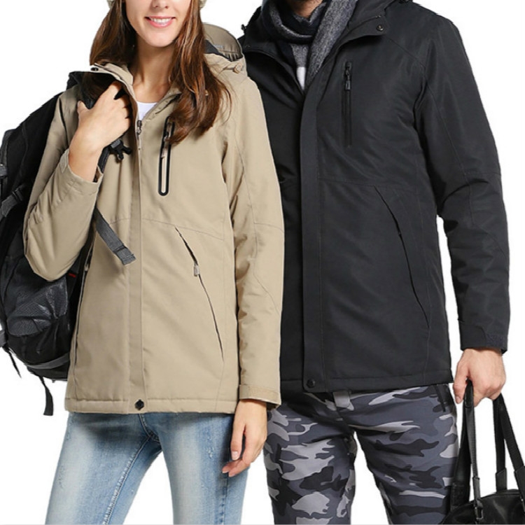 Veste chauffante intelligente pour hommes et femmes, automne et hiver, veste  de voyage chauffante en fibre