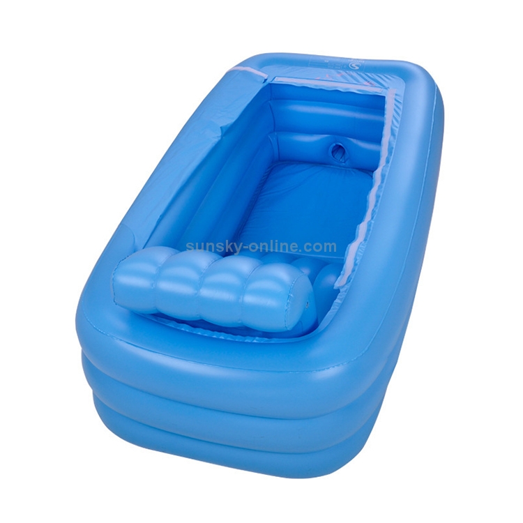 Baignoire gonflable, baignoire pliante blanche et bleue 180m pour