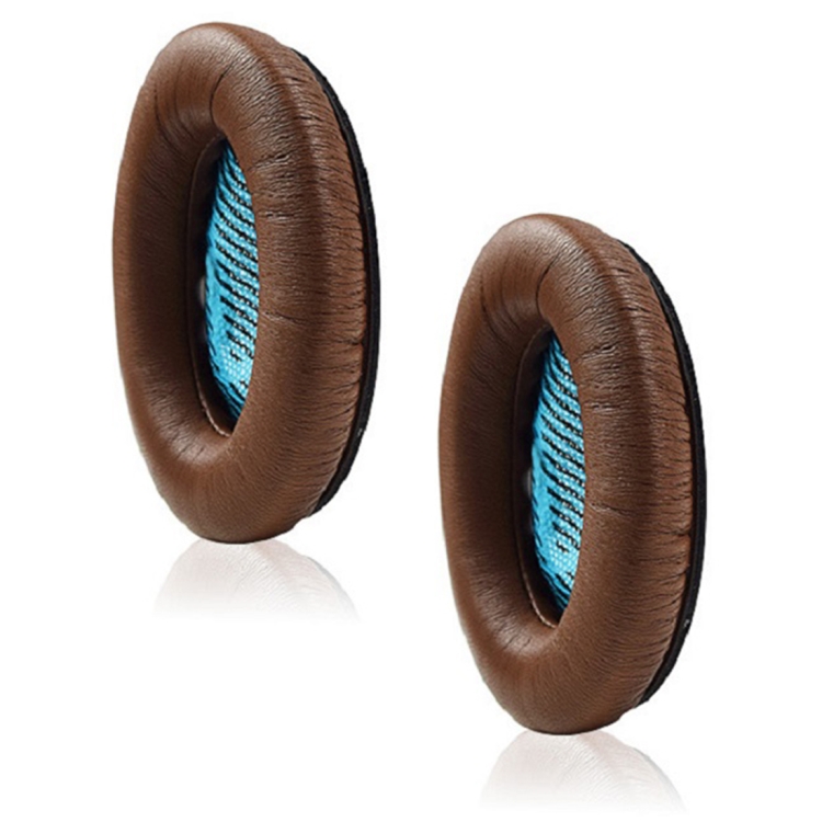 2 PCS For BOSE QC15 / QC25 / QC35 Lambskin Leather Earphone Cover Earmuffs(Brown) 2 PCS For BOSE QC15 / QC25 / QC35 Lambskin Leather Earphone Cover Earmuffs(Brown)