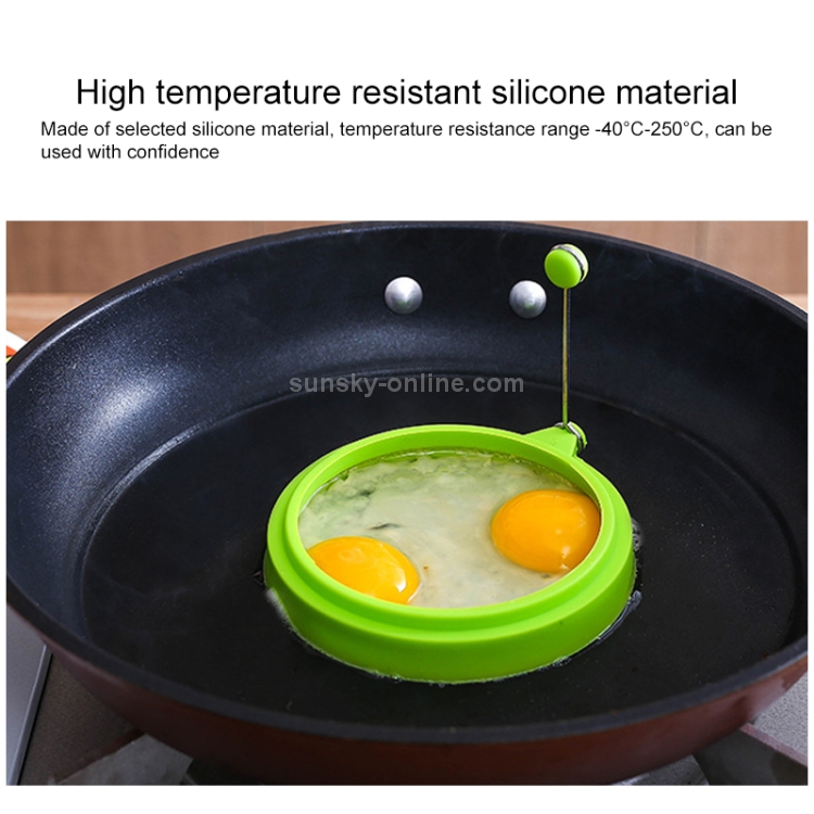 Magic Cuisine 4-Pack Silicone Egg Ring - Egg Mold - Silicone Pancake Mold