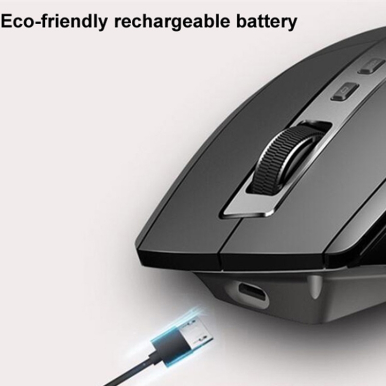 Rapoo MT750 Pro 3200 DPI Bluetooth Wireless Mouse Gaming Laptop Ratón de mano grande, compatible con carga inalámbrica Qi (negro) - 10