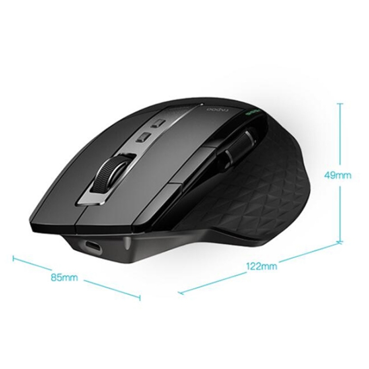 Rapoo MT750 Pro 3200 DPI Bluetooth Wireless Mouse Gaming Laptop Ratón de mano grande, compatible con carga inalámbrica Qi (negro) - 2