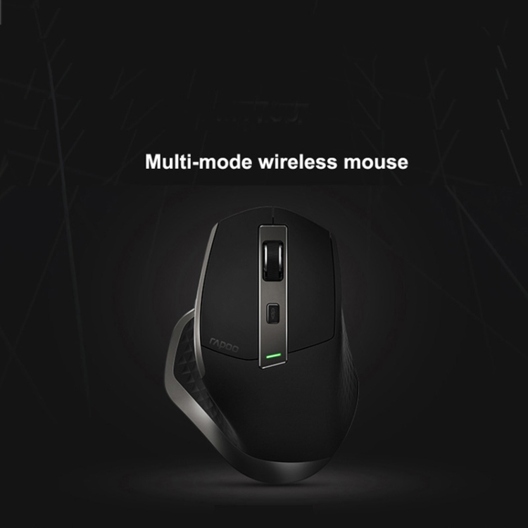 Rapoo MT750 Pro 3200 DPI Bluetooth Wireless Mouse Gaming Laptop Ratón de mano grande, compatible con carga inalámbrica Qi (negro) - 4