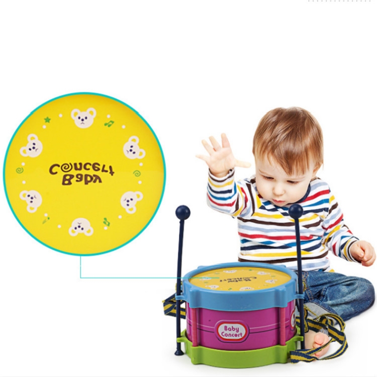 3845 Tambour pour enfants, bleu et blanc, instrument de musique
