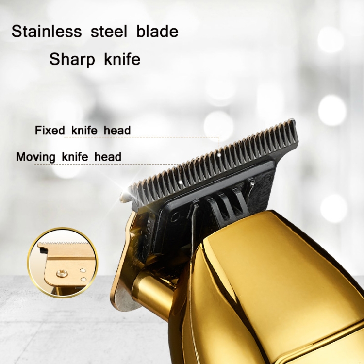 S9 USB Rechargeable Retro Electric Hair Clipper (Gold): A Unique Composition of Old World Style and Modern Precision