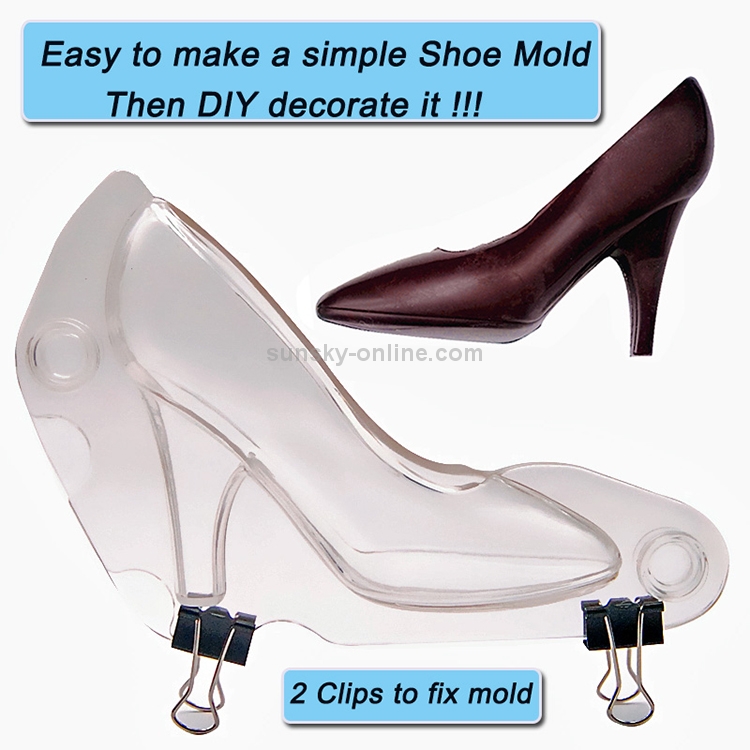 Molde de chocolate 3D Pastel de fondant Molde de tacón alto para mujer ( Ultra pequeño P054)