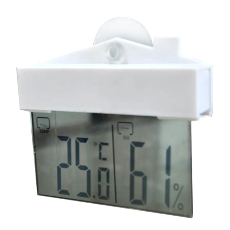 Digital Weather Station Suction Cup Indoor Outdoor Thermometer