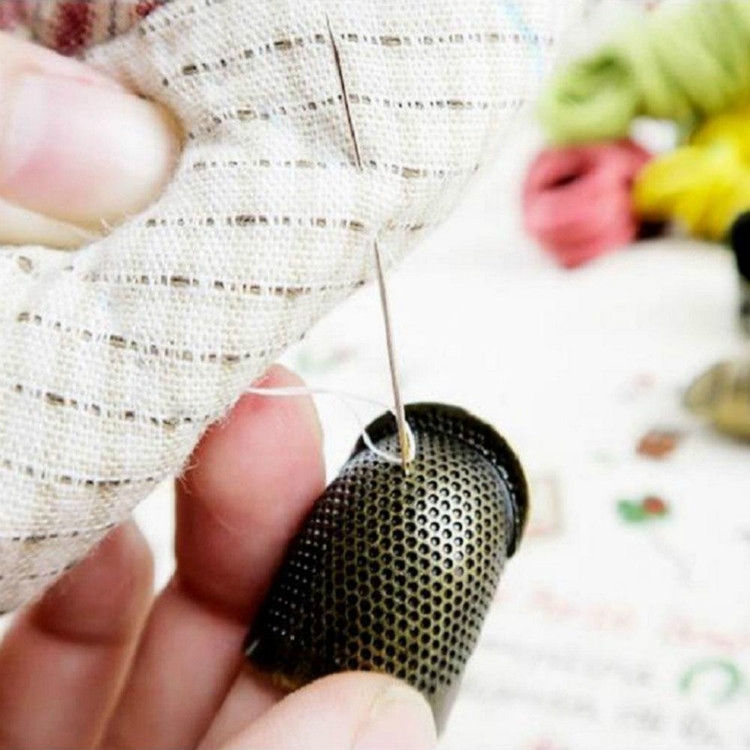 Sewing Thimble Finger Protector Embroidery Needlework Metal Brass Sewing  Thimble sewing Tools Accessories 