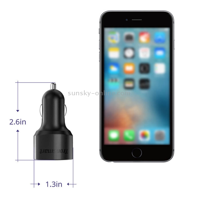 Tronsmart C2P 42W 3A Max USB Port USB-C / Type-C Car Charger for Google Nexus 6P / 5X, LeTV One Max / Pro(Black) Tronsmart C2P 42W 3A Max USB Port USB-C / Type-C Car Charger for Google Nexus 6P / 5X, LeTV One Max / Pro(Black)