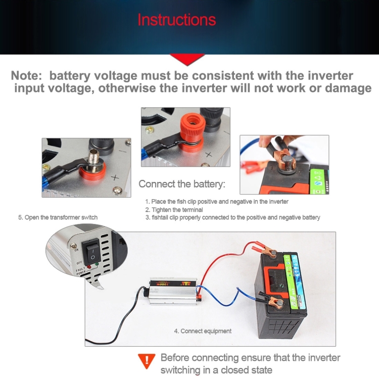 SUVPR DY-LG1500S 1500W DC to AC 220V Pure Sine Wave Car Power Inverter ...