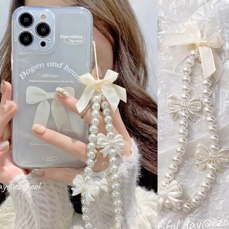 Butterfly Pearl Bracelet Mobile Phone Chain Butterfly Pearl Bracelet Mobile Phone Chain