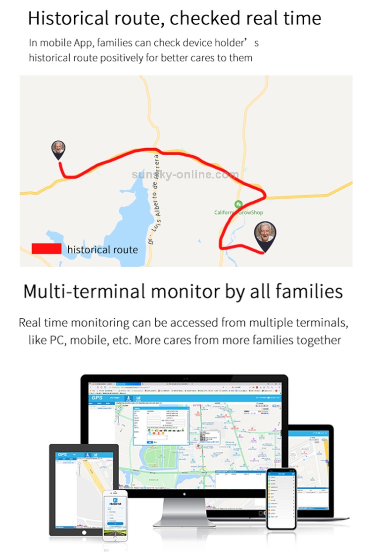 REACHFAR RF-V45-B Mini GPS Smart Tracker Pendant, поддержка SOS / Camera /  Health Management / 4G LTE, для Северной Америки / Южной Америки /  Австралии (черный)