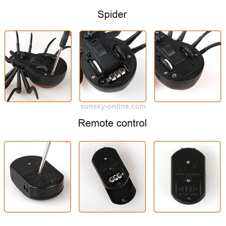 Araignée effrayante effrayante à télécommande infrarouge jouet drôle,  taille: 16 * 10cm