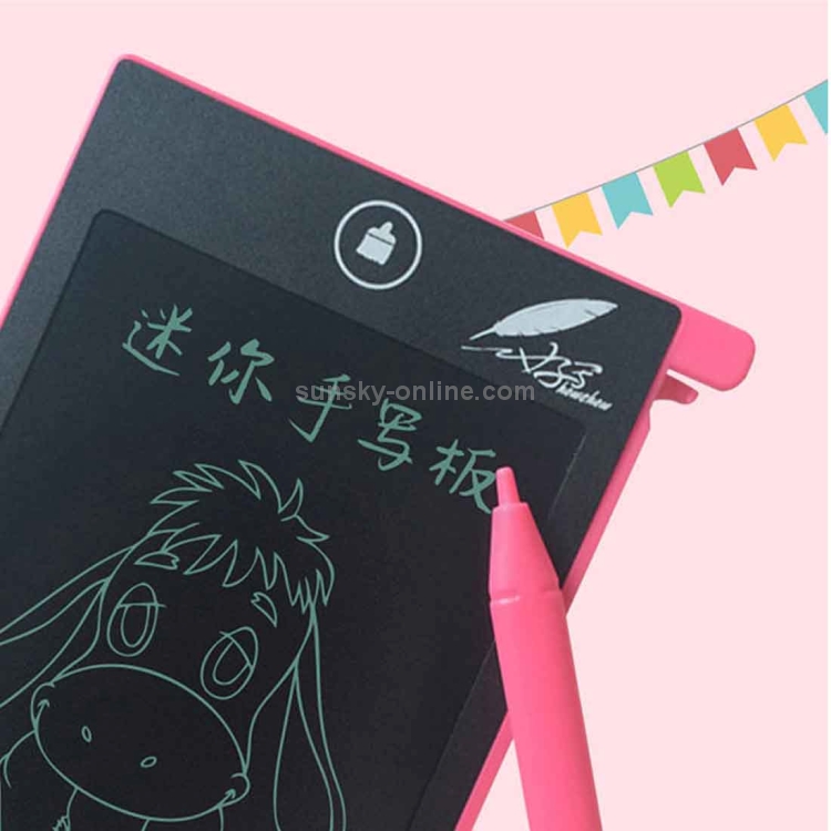 CHUYI Tableta de escritura LCD de 4.4 pulgadas Tablero de dibujo de escritura electrónico portátil Tablero de dibujo con lápiz óptico para la oficina de la escuela en el hogar (Rosa) - 3