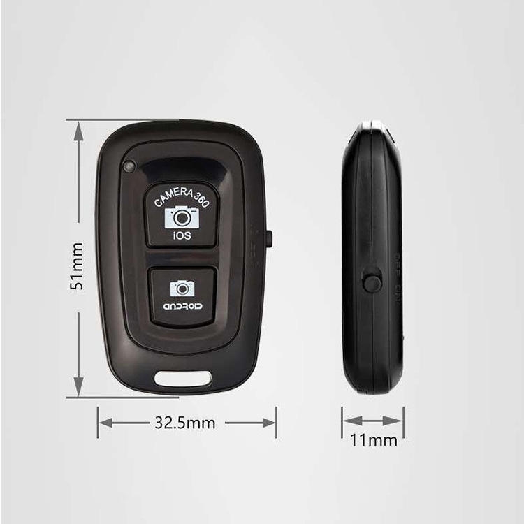 Dual-key Bluetooth Remote Shutter Camera Control Self-timer (Black) Dual-key Bluetooth Remote Shutter Camera Control Self-timer (Black)