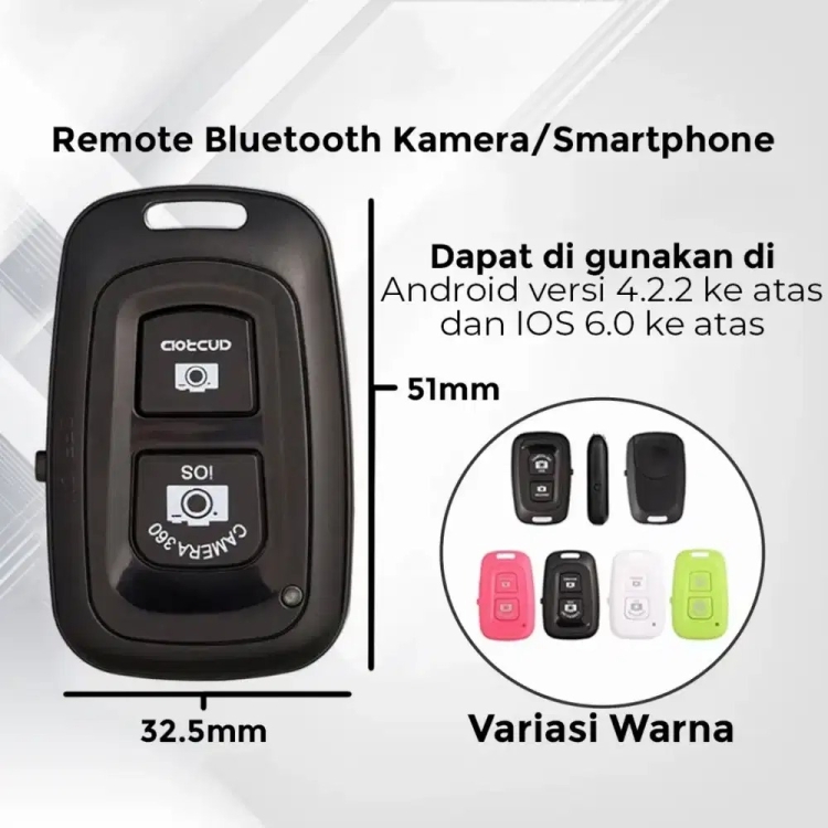 Dual-key Bluetooth Remote Shutter Camera Control Self-timer (Black) Dual-key Bluetooth Remote Shutter Camera Control Self-timer (Black)