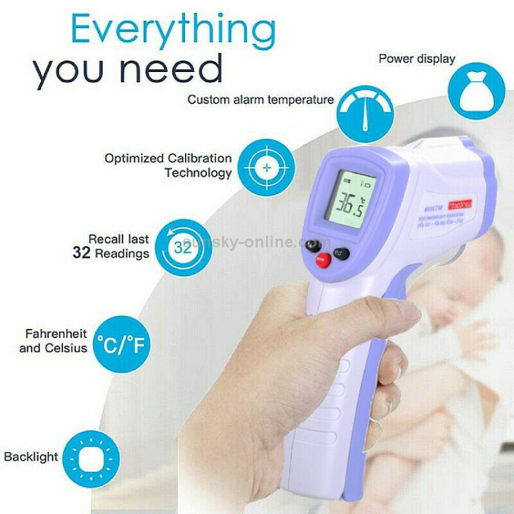 WT3656 Noncontact Forehead Body Infrared Thermometer