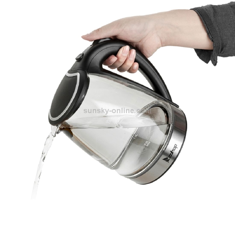 ZOKOP HD-1857-A 220V 2200W 1.8L Electric Glass Kettle UK Plug