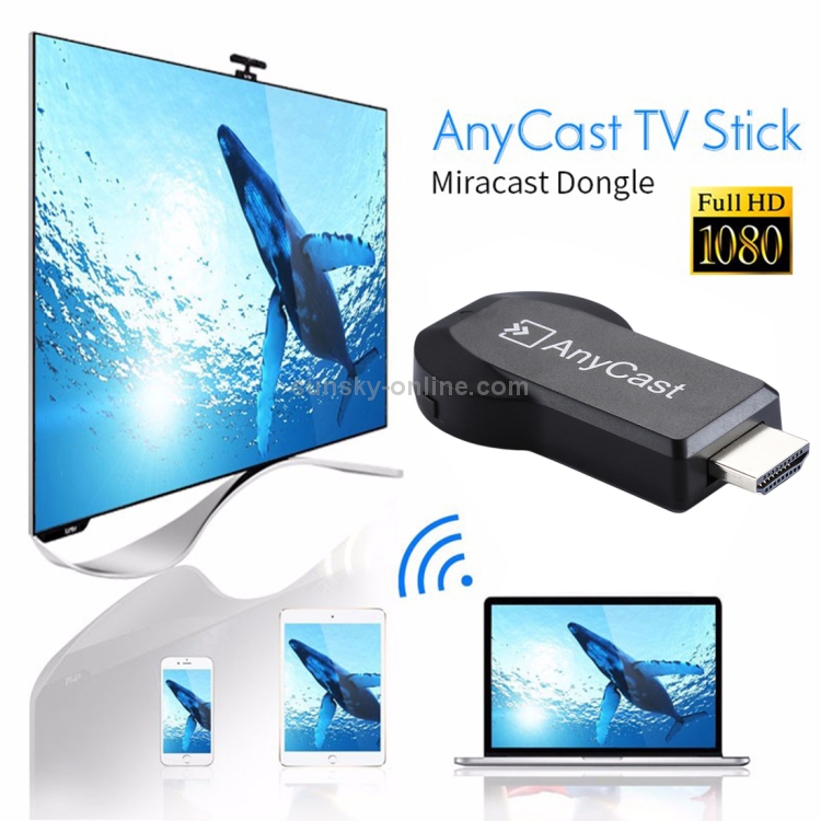 WiFi Display Dongle Receiver 1080P HDMI TV AnyCast M2 Plus DLNA Airplay Miracast 