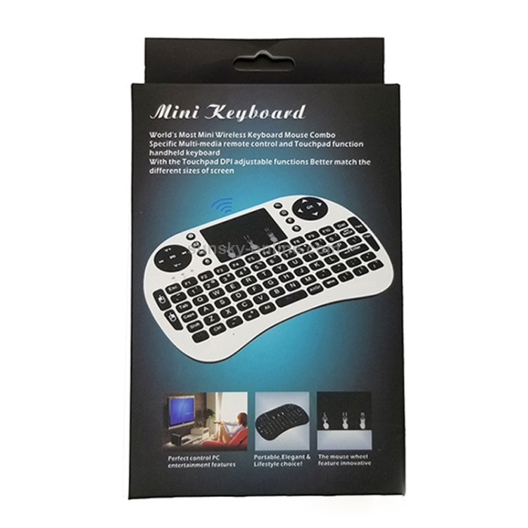 Clavier QWERTY H18 2.4GHz sans fil Mini Air avec Touchpad / Vibration pour  PC, TV (Noir)