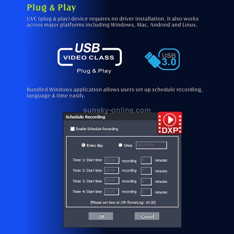 EZCAP321B USB 3.0 UVC HD60 juego Captura de video en vivo (Negro) - 9