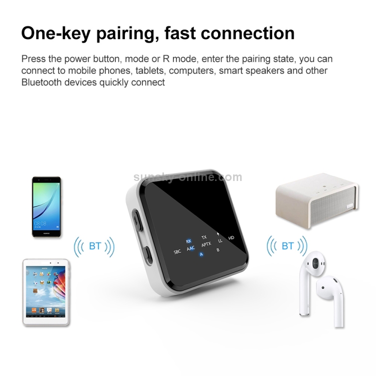 B29 2 in 1 Bluetooth 5.0 Audio Adapter Transmitter Receiver, Support AUX B29 2 in 1 Bluetooth 5.0 Audio Adapter Transmitter Receiver, Support AUX