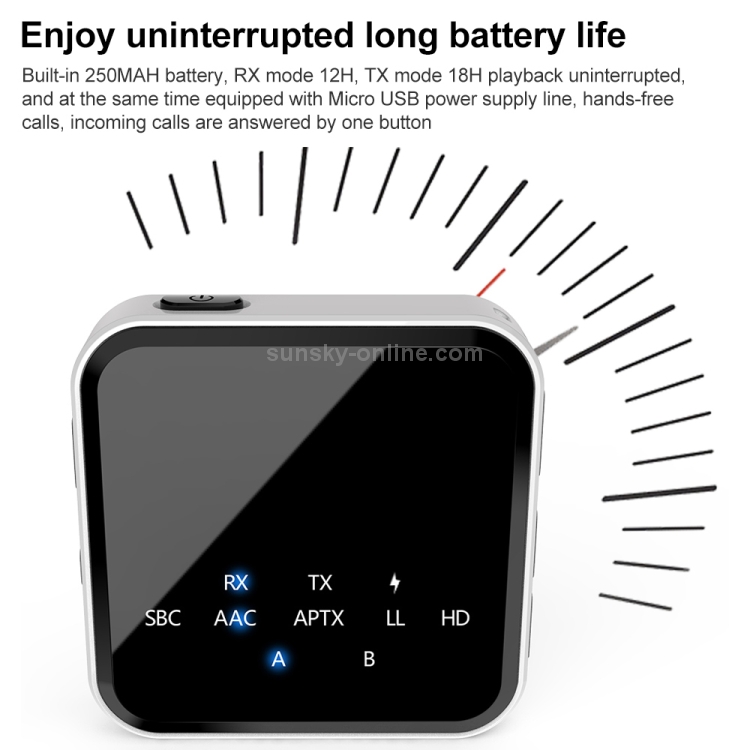 B29 2 in 1 Bluetooth 5.0 Audio Adapter Transmitter Receiver, Support AUX B29 2 in 1 Bluetooth 5.0 Audio Adapter Transmitter Receiver, Support AUX