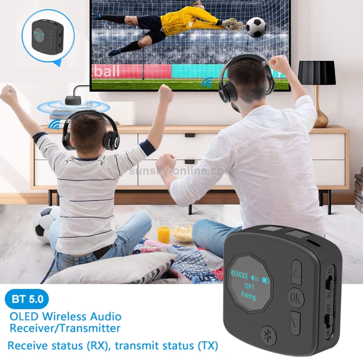 B38 2 in 1 Bluetooth 5.0 Audio Adapter Transmitter Receiver with OLED Display, Support Optical Fiber & AUX B38 2 in 1 Bluetooth 5.0 Audio Adapter Transmitter Receiver with OLED Display, Support Optical Fiber & AUX