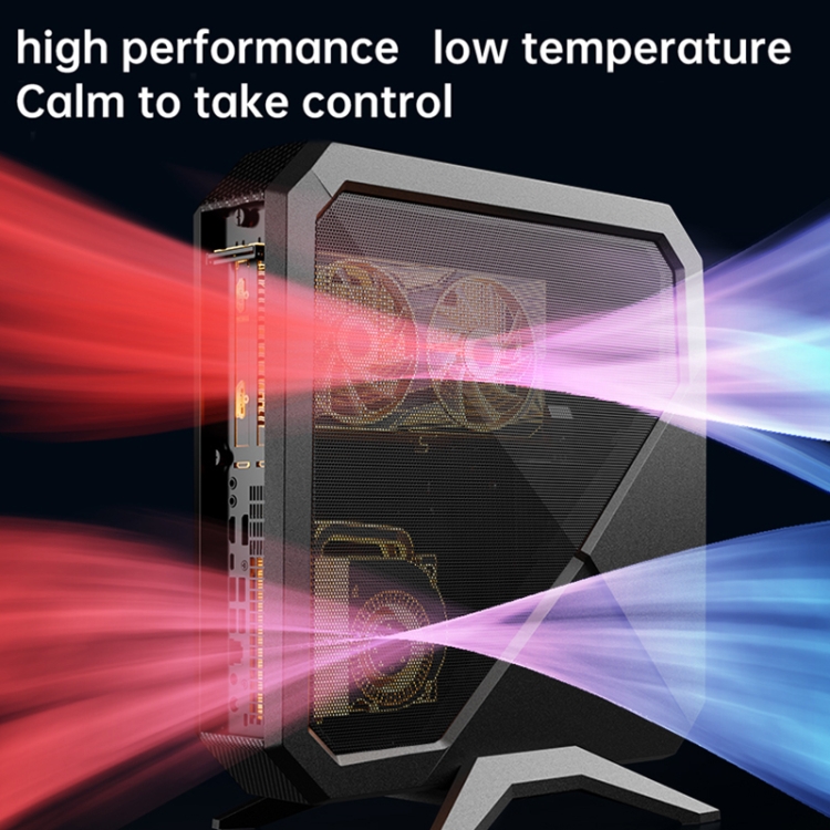 Ranger Barebone Mini PC, CPU AMD Ryzen 5 5600H, sin RAM+disco duro, compatible con juego 3A (negro) - 5