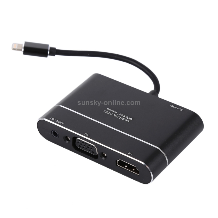 Digital 8-Pin to HDMI Adapter AV Audio Connector 1080P for iPhone