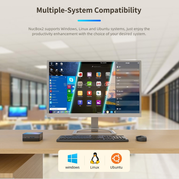 GMK KB2 Windows / Linux System Mini PC, Intel Coffee Lake-U I5-8259U Dual Core 14nm 2.3GHz-3.8GHz, 8GB + 32GB, compatible con WiFi y Bluetooth, enchufe de la UE - 13