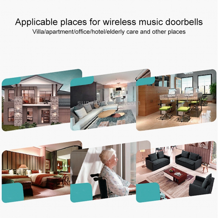 Campanello Wireless Con 38 Melodie Differenti Senza Fili Casa Ufficio Marca  Voye