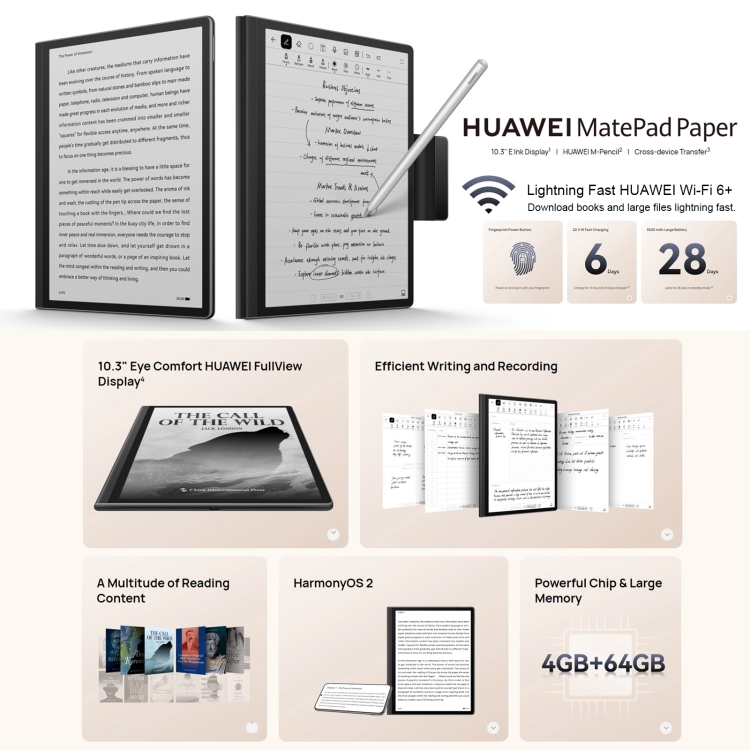 Huawei MatePad Paper HMW-W09 WiFi, 10.3 inch, 4GB+64GB