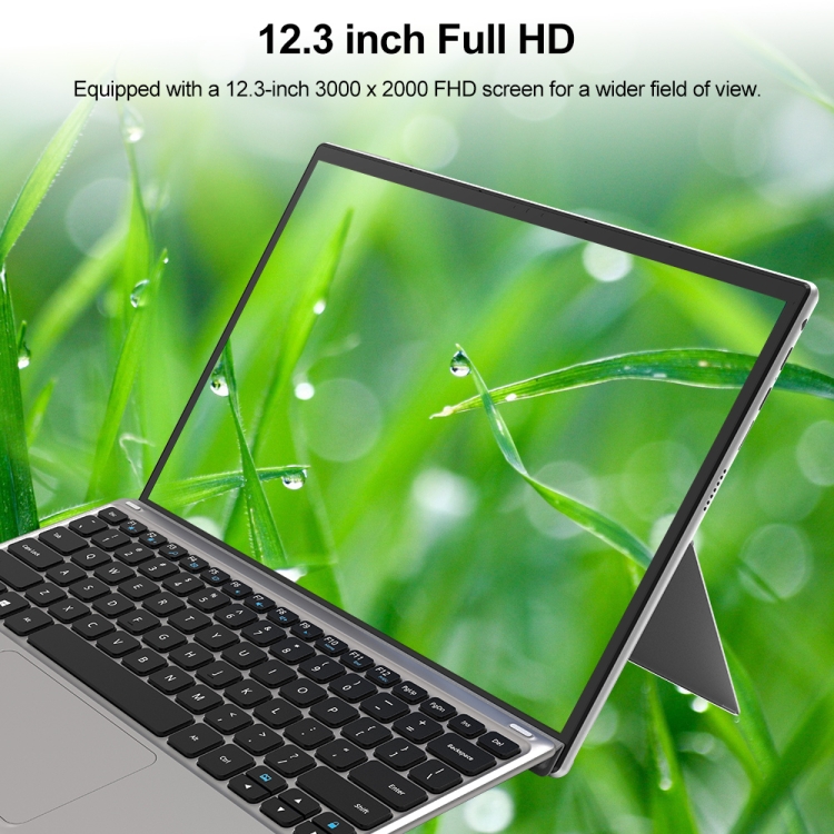 HSD1230 2 in 1 Tablet PC, 12.3 inch, 8GB RAM, Windows11 Intel Celeron N4125 Quad Core 2.0-2.7GHz, with Keyboard, Support Bluetooth & WiFi & TF Card, US Plug - 6