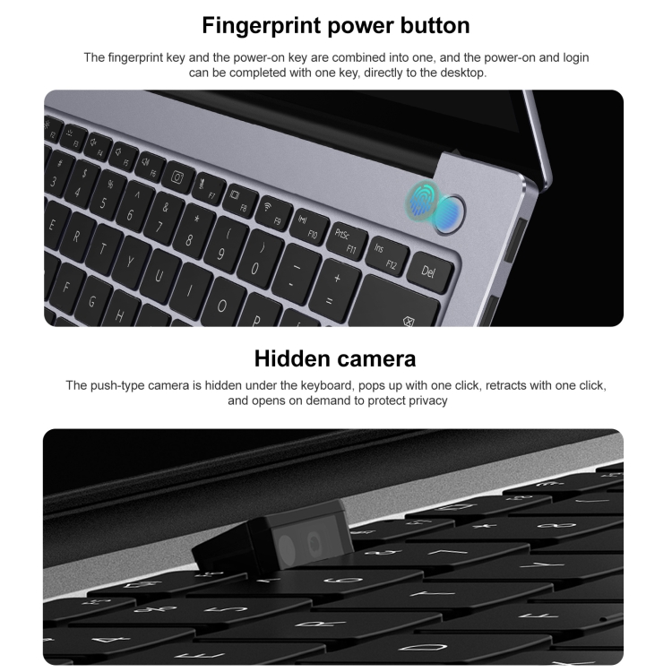 HUAWEI MateBook B5-430 Laptop, 14 inch, 16GB+512GB, Windows 10 Home Chinese Version, Intel Core i7-1165G7 Quad Core, 2K Touch Screen, Support Wi-Fi 6 / Bluetooth / Mini RJ45, US Plug(Dark Gray) - 5